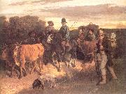 Courbet, Gustave The Peasants of Flagey Returning from the Fair oil painting reproduction